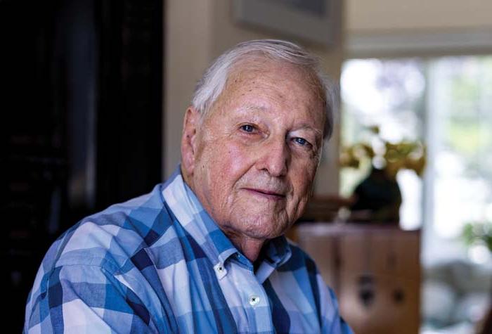 Fred Tirrell photographed at home